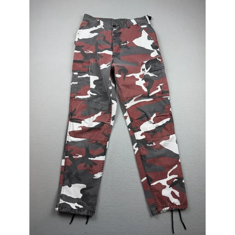 Rothco BDU Pant Small Regular Red Black White Camo Cargo Tactical Urban Military